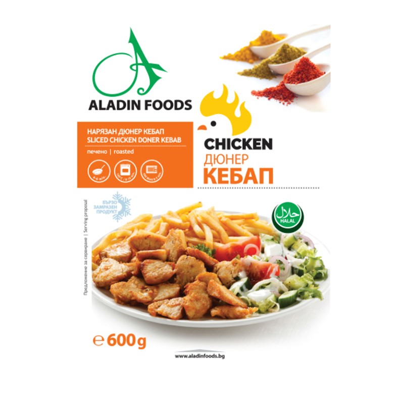 Дюнер Кебап Aladin Foods Пилешко Нарязан Замразен