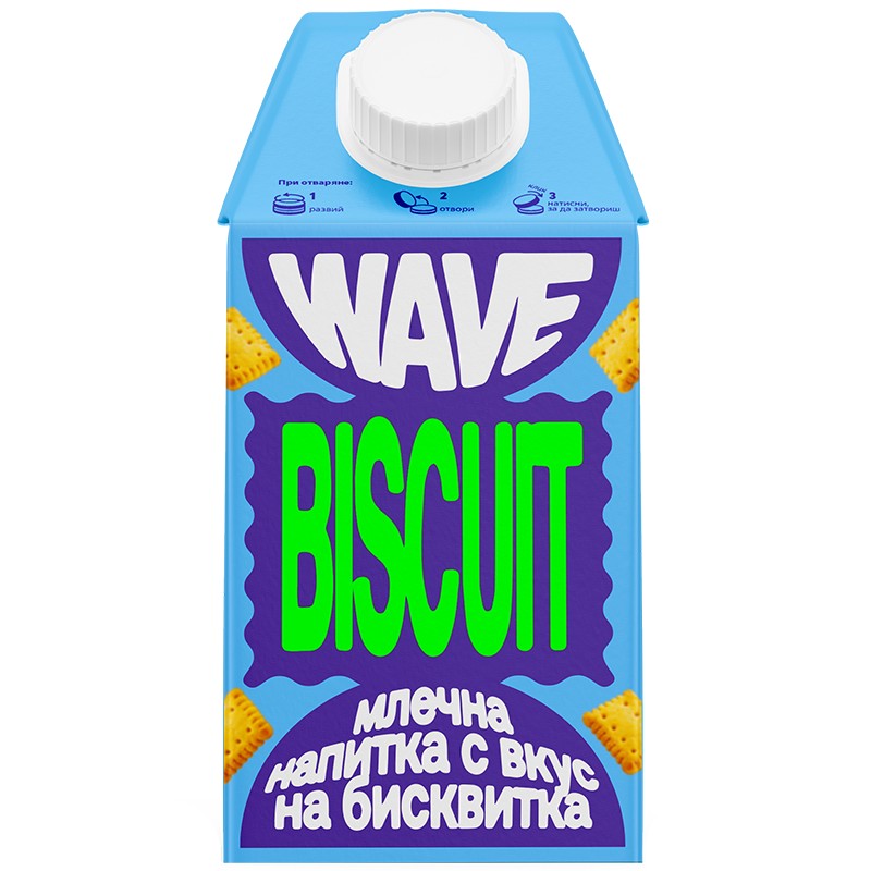 Млечна Напитка Wave с Вкус на Бисквитка