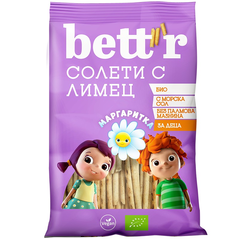 Български продуктБио Солети Bettr Маргаритка с Лимец и Морска Сол