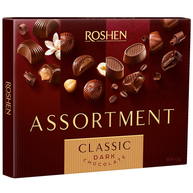 Шоколадови Бонбони Roshen Assortment Класик с Тъмен Шоколад