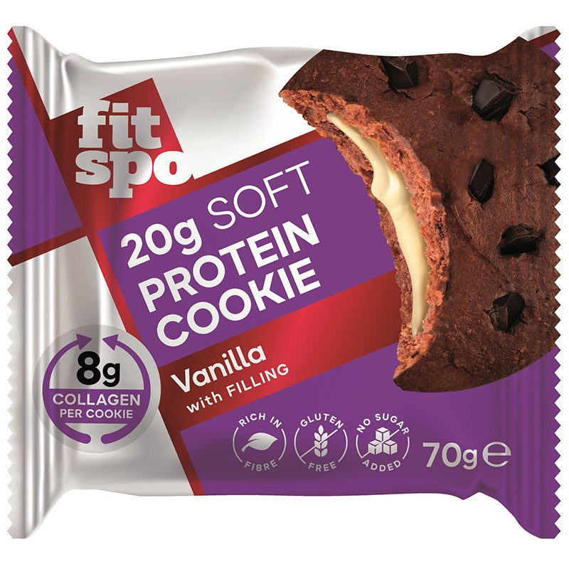 Български продуктПротеинова Бисквитка FitSpo Ванилия без Добавена Захар и Глутен