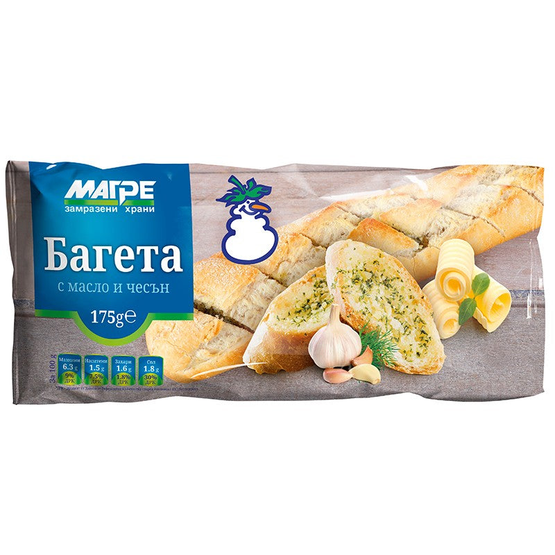 Български продуктБагета Магре с Масло и Чесън Замразенa