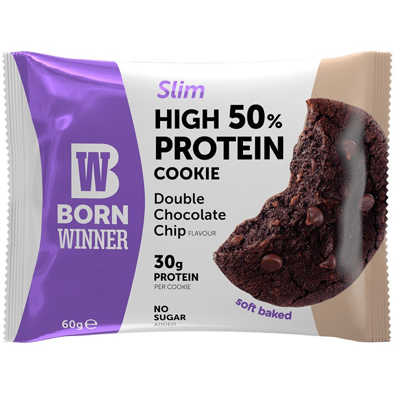 Протеинова Бисквитка Born Winner Slim Двоен Шоколадови парченца без Добавена Захар
