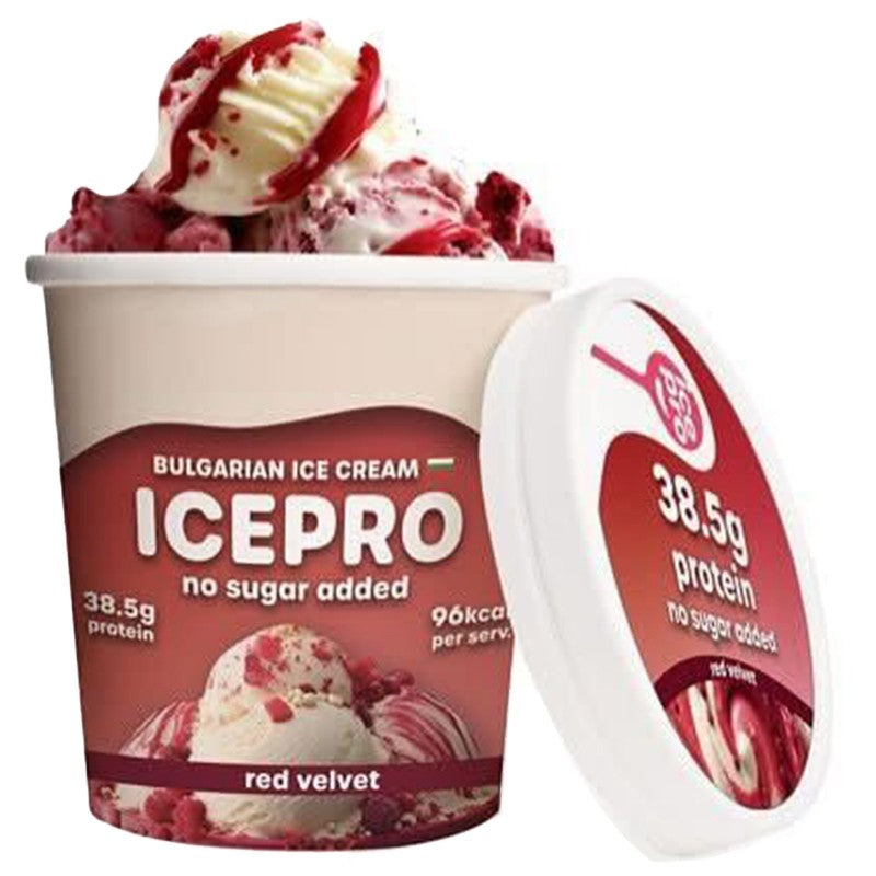 Български продуктПротеинов Сладолед IcePro Червено Кадифе без Добавена Захар