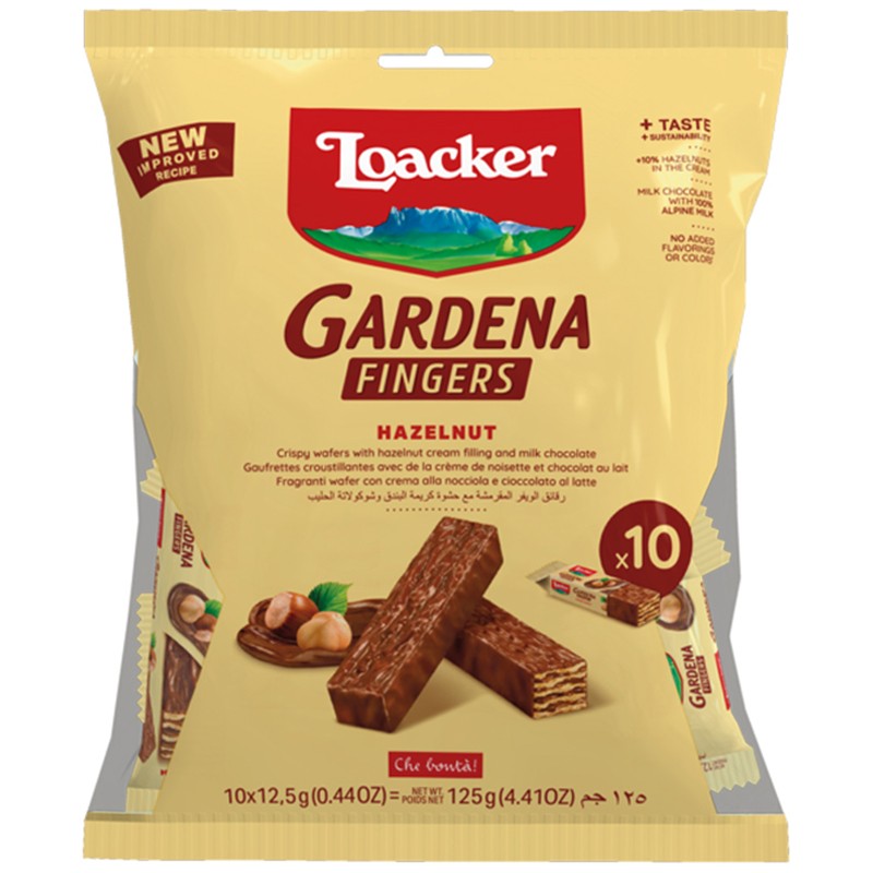Мини Вафли Loacker Gardena Fingers Лешник 125 г
