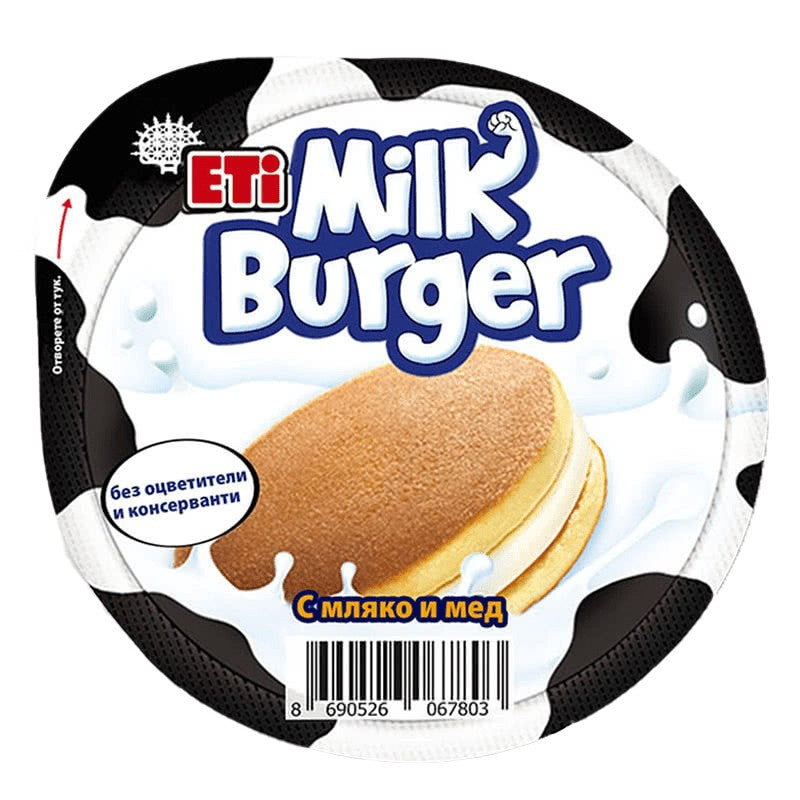 Кекс ETi Milk Burger с Мляко и Мед