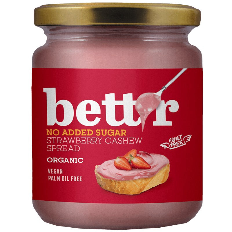 Български продуктБио Крем за Мазане Bettr с Ягоди и Кашу без Добавена Захар Веган
