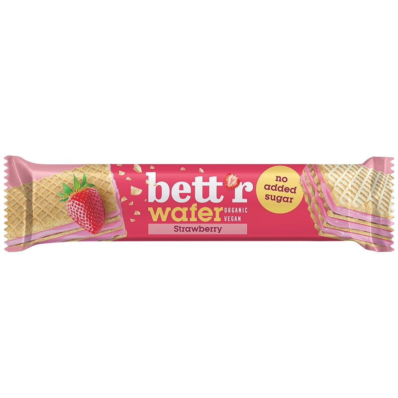 Български продуктБио Вафла Bettr с Крем Кашу и Ягоди без Добавена Захар Веган