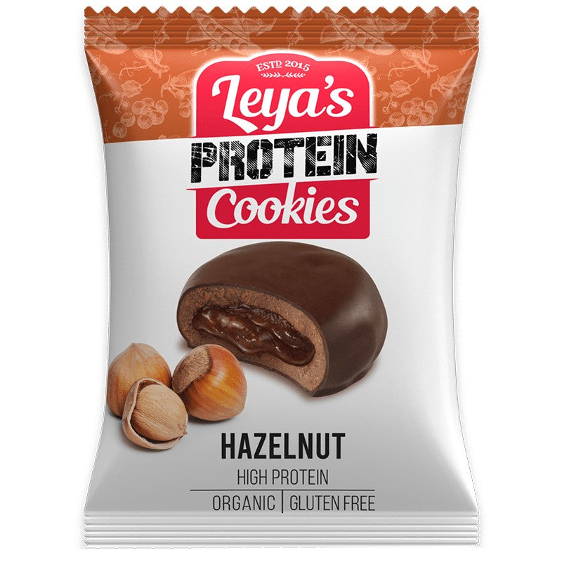 Български продуктБио Протеинов Десерт Leya's Protein Cookie с Черен Шоколад и Лешник без Глутен