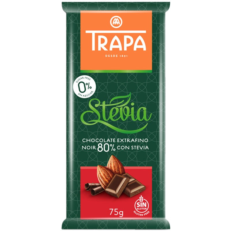 Черен Шоколад Trapa 80% Какао без Добавена Захар