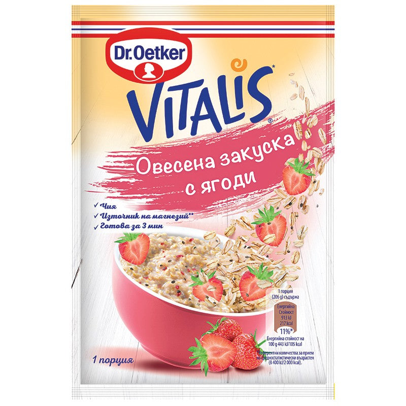 Овесена Закуска Dr Oetker Vitalis с Ягода