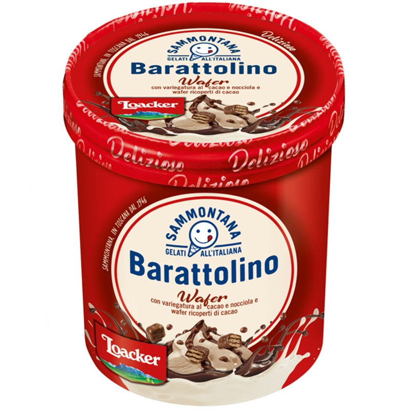 Джелато Barattolino с Вафли Loacker