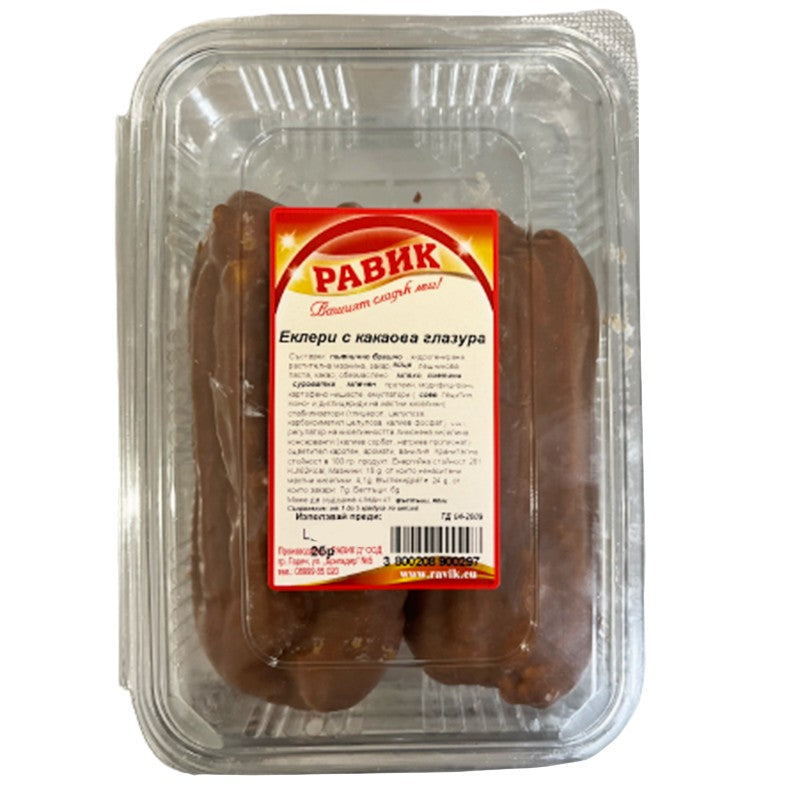 Български продуктЕклери Равик с Какаова Глазура