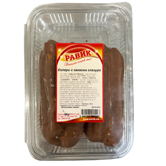 Български продуктЕклери Равик с Какаова Глазура