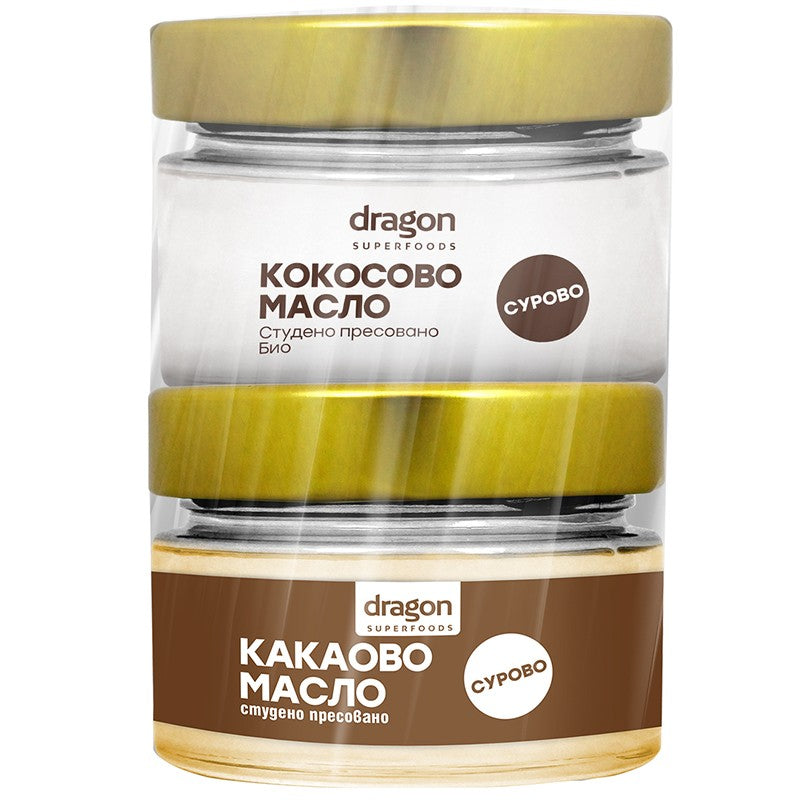 Комплект Био Кокосово Масло + Био Какаово Масло Dragon Superfoods