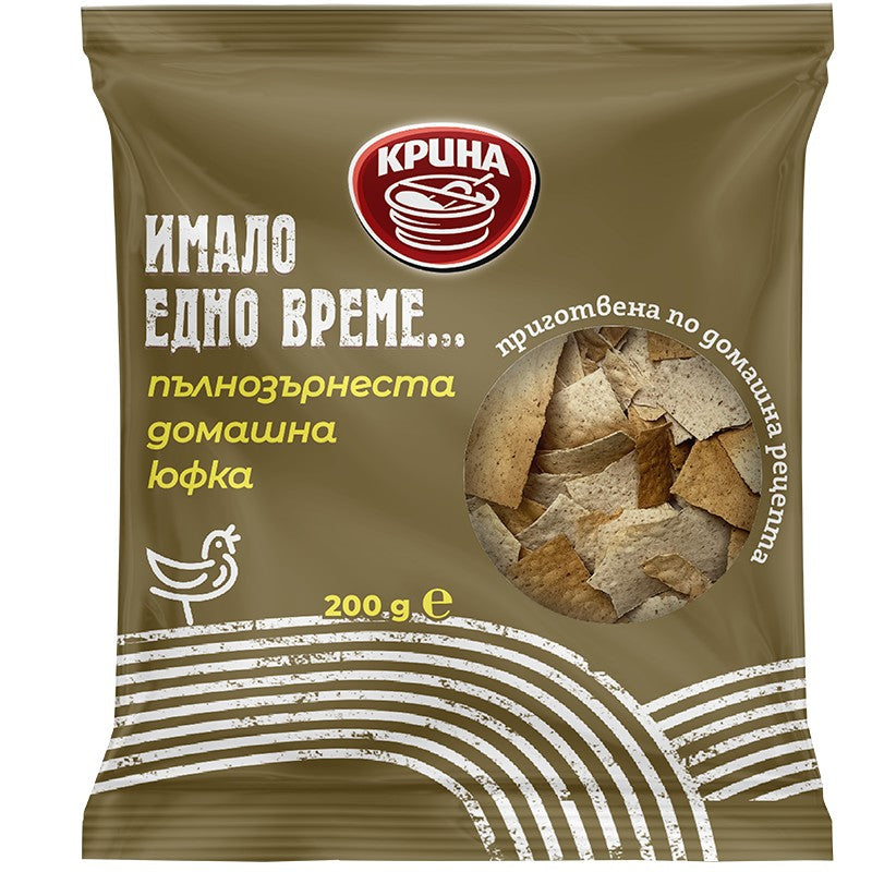 Български продуктПълнозърнеста Домашна Юфка Krina