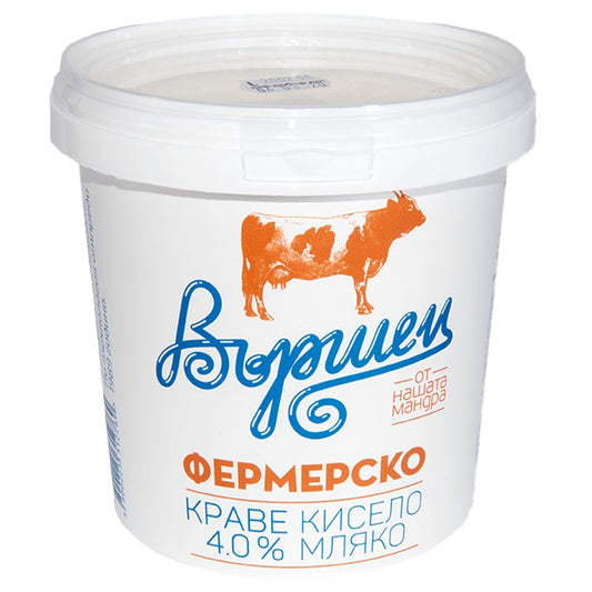 Български продуктКисело Мляко Краве Фермерско 4% от Мандра Вършец