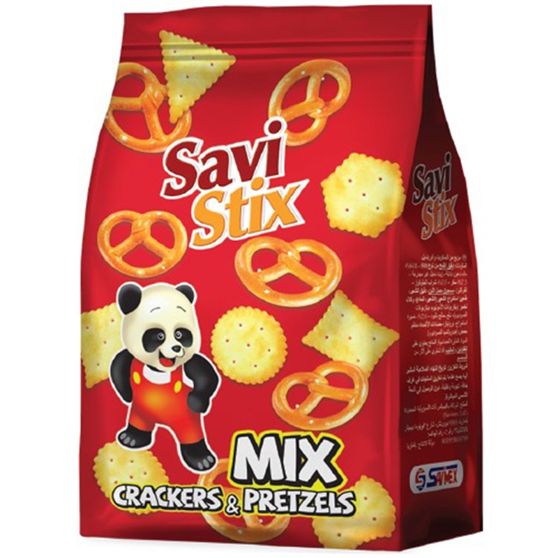 Български продуктМикс Крекери и Претцели Savi Stix