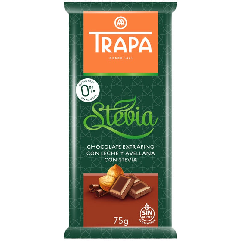 Шоколад Trapa Млечен с Лешник без Добавена Захар