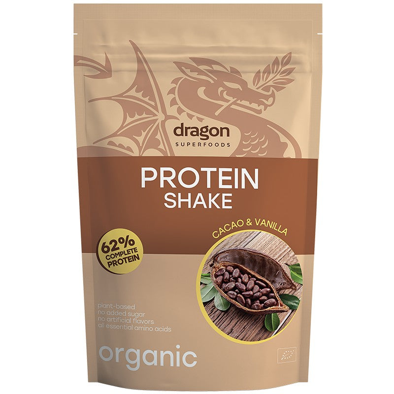 Български продуктБио Протеинов Шейк Dragon Superfoods Какао и Ванилия