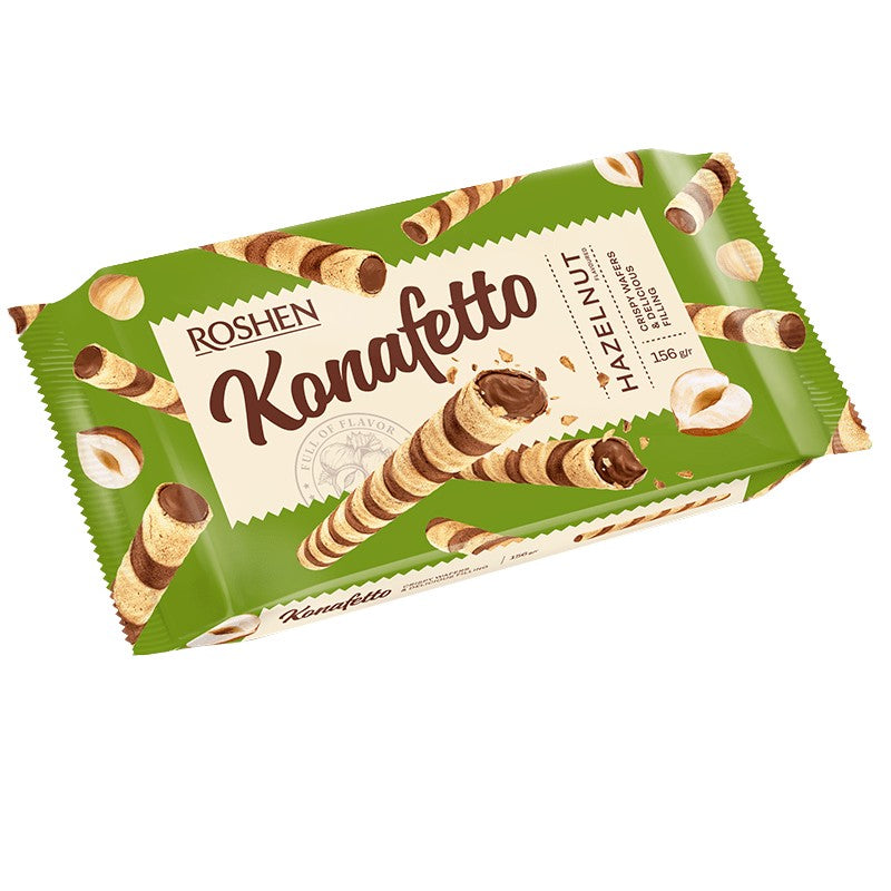 Вафлени Пурички Roshen Konafetto с Лешников Крем