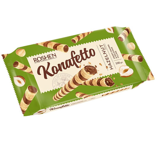 Вафлени Пурички Roshen Konafetto с Лешников Крем