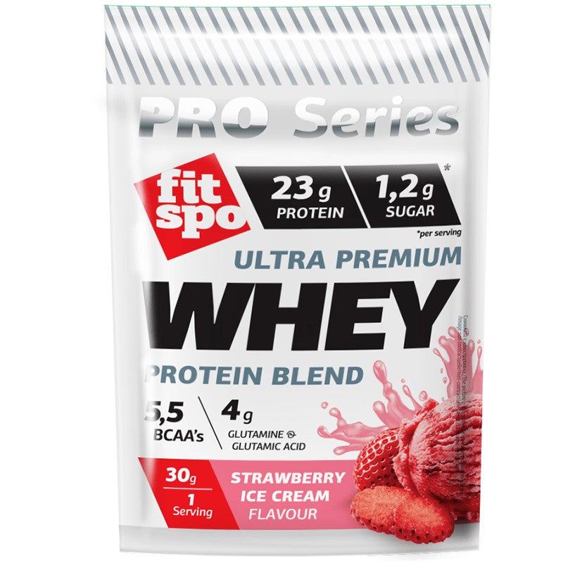 Български продуктПротеин на Прах FitSpo Whey Ягодов Сладолед