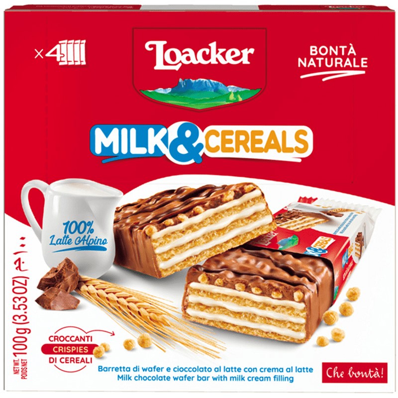 Вафли Loacker Milk & Cereals