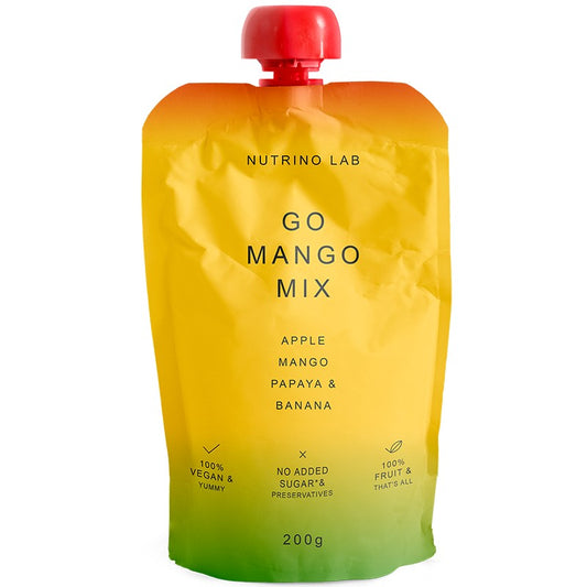 Плодово Пюре Nutrino Lab Go Mango Mix Ябълка, Манго, Папая и Банан без Добавена Захар Пауч