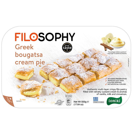 Продуктът не е наличен: Крем-пита Бугаца Filosophy с Многолистно Тесто по Гръцка Рецепта