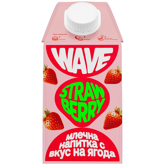 Млечна Напитка Wave с Вкус на Ягода
