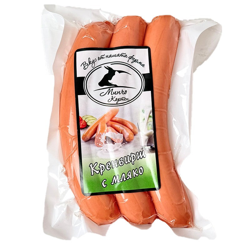 Български продуктКренвирши Ферма Минчо Кортен с Мляко