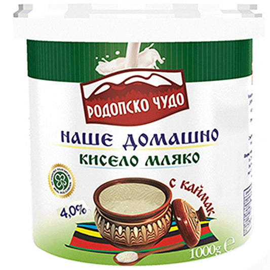 Български продуктКисело Мляко Родопско Чудо Наше Домашно с Каймак 4%