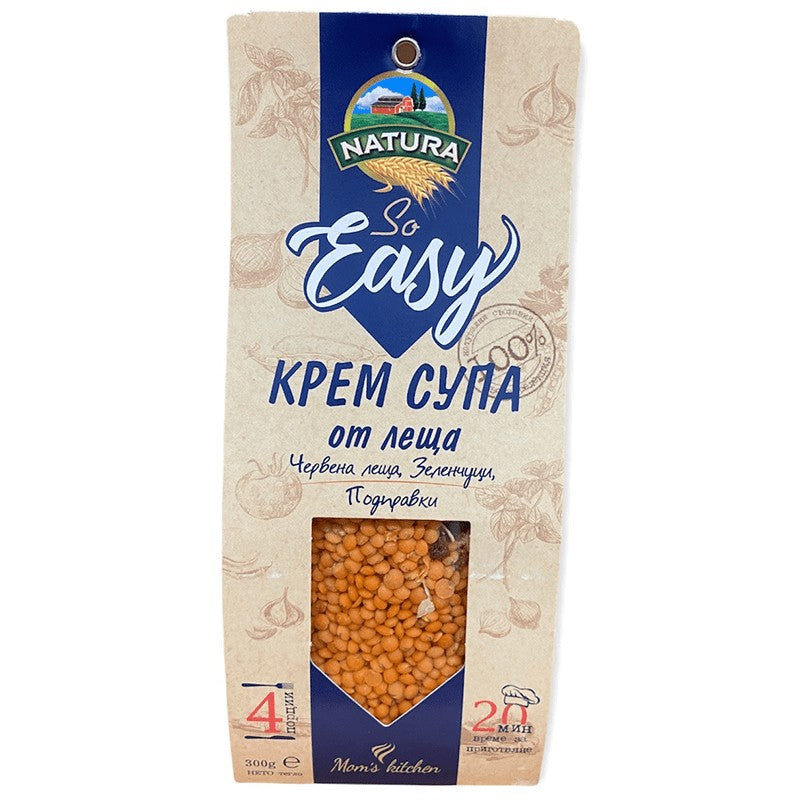 Български продуктКрем Супа от Червена Леща Natura So Easy