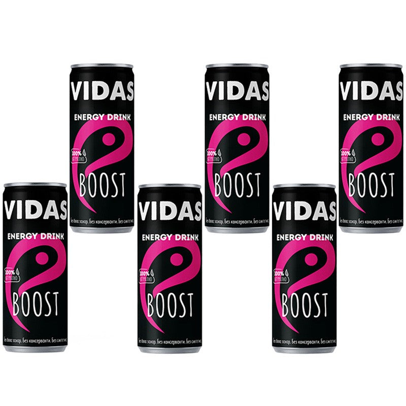 Български продуктЕнергийна Напитка Vidas Boost без Добавена Захар