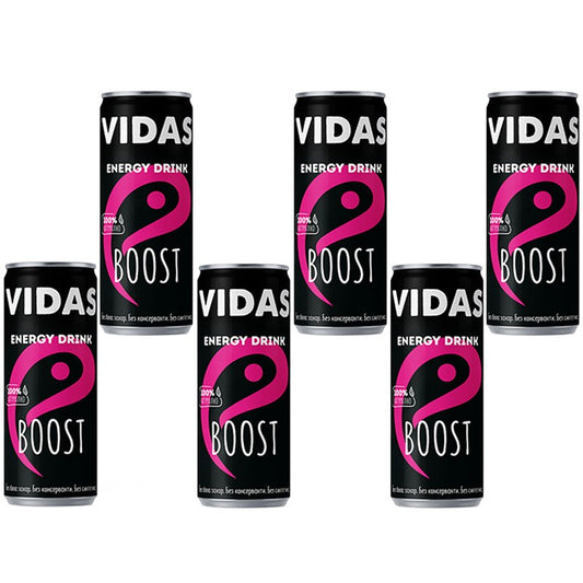 Български продуктЕнергийна Напитка Vidas Boost без Добавена Захар