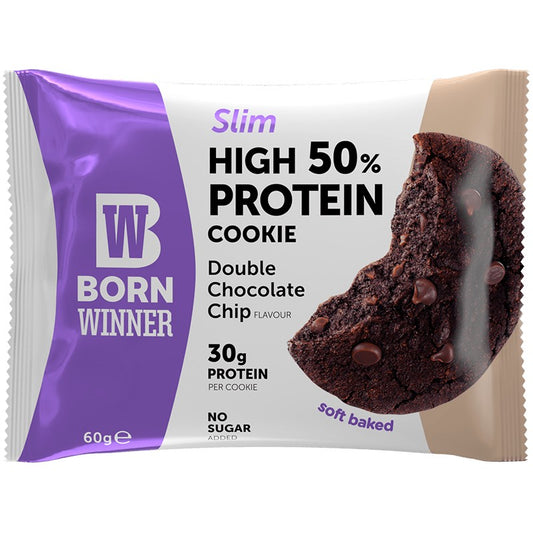 Протеинова Бисквитка Born Winner Slim Двоен Шоколадови парченца без Добавена Захар