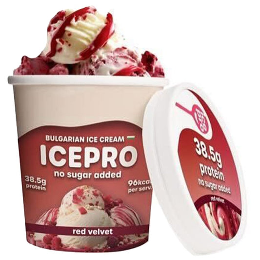 Български продуктПротеинов Сладолед IcePro Червено Кадифе без Добавена Захар