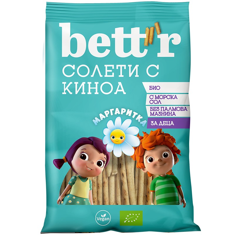 Български продуктБио Солети Bettr Маргаритка с Киноа и Морска Сол