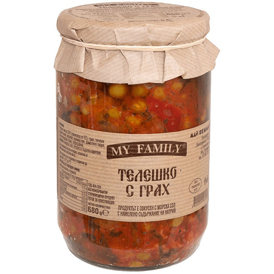 Български продуктТелешко Месо My Family с Грах