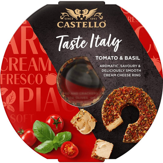 Продуктът не е наличен: Сирене Castello с Домати и Босилек Прясно