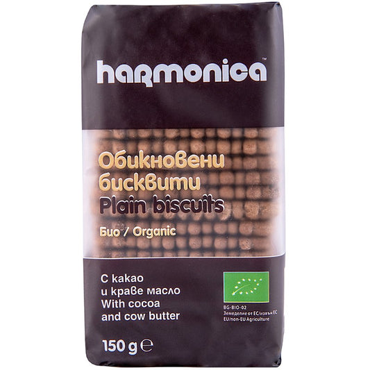 Български продуктБио Обикновени Бисквити Harmonica с Краве Масло 9.4% и Какао