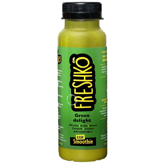 Български продуктСмути Freshko Green Delight Киви, Спанак, Лимон и Джинджифил