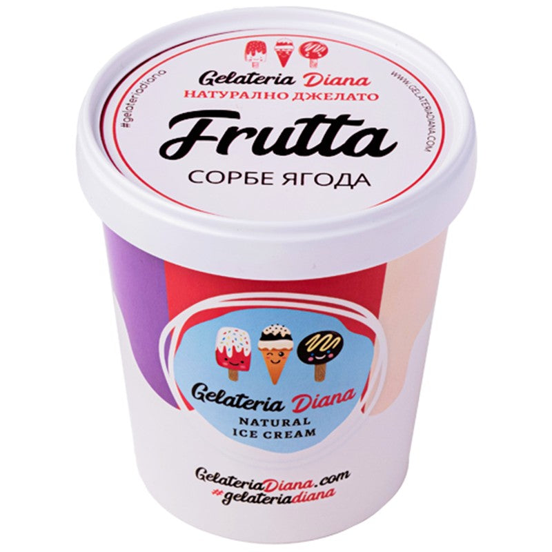 Български продуктСорбе Frutta Ягода от Джелатерия Диана