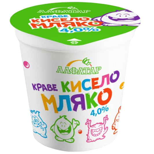 Български продуктКисело Мляко Краве 4% от Ферма Алфатар
