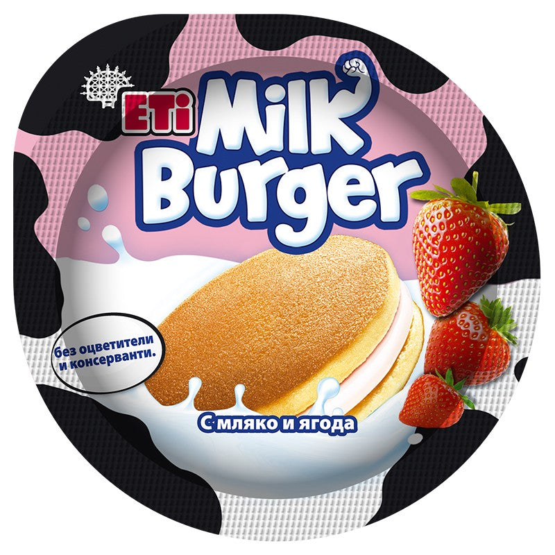 Кекс ETi Milk Burger с  Млечно - Ягодов Крем