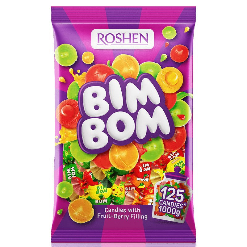 Бонбони Roshen Bim Bom с Плодов Пълнеж