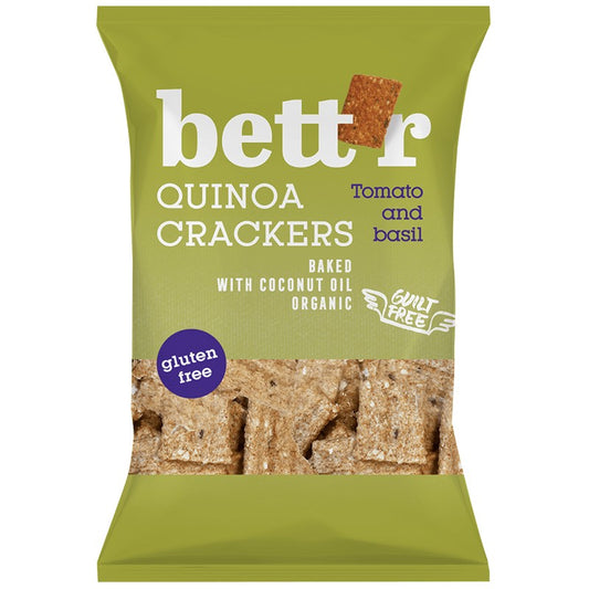 Български продуктБио Крекери Bettr Киноа с Домат и Босилек без Глутен