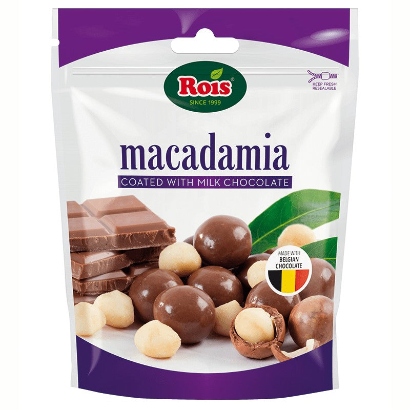 Български продуктШоколадови Дражета Rois Макадамия с Млечен Шоколад