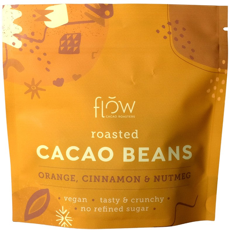Български продуктКакаови Зърна с Портокал, Канела и Индийско Орехче от Flow Cacao Roasters